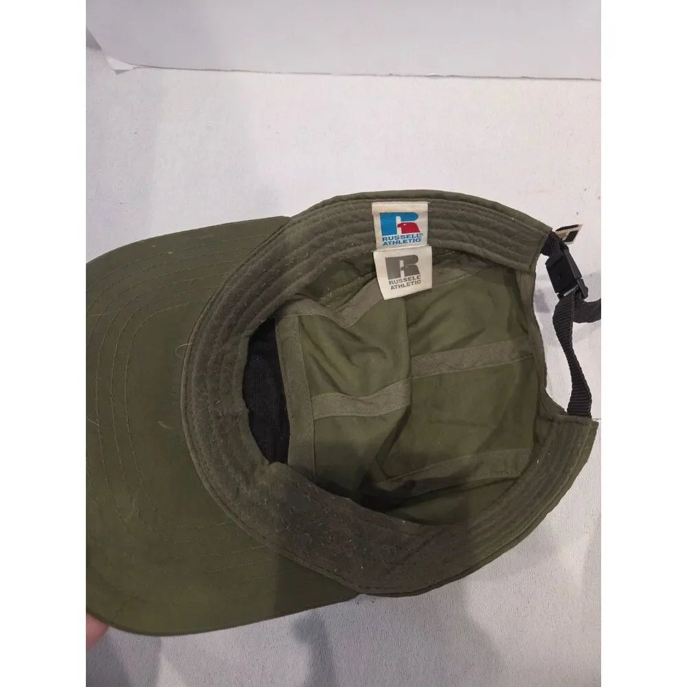 Russell Athletic 5 Panel Camp Hat Green American Sportswear Adjustable Strapback